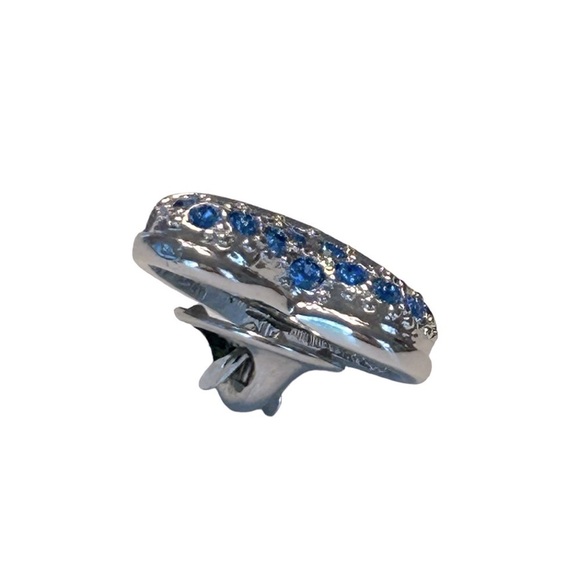 SWAROVSKI CRYSTAL Heart shape Brooch pin American flag Patriotic Beautiful Bling - Picture 7 of 10